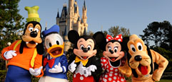 Disney characters at Magic Kingdom