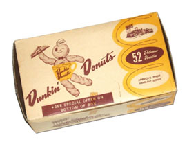 Dunkin Donuts box, 1950's