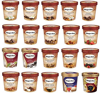 Haagen-Dazs flavors