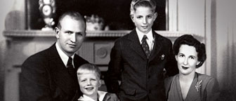 J.W. Marriott with his family