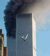 United Airlines Flight 175 crashing into the World Trade Center